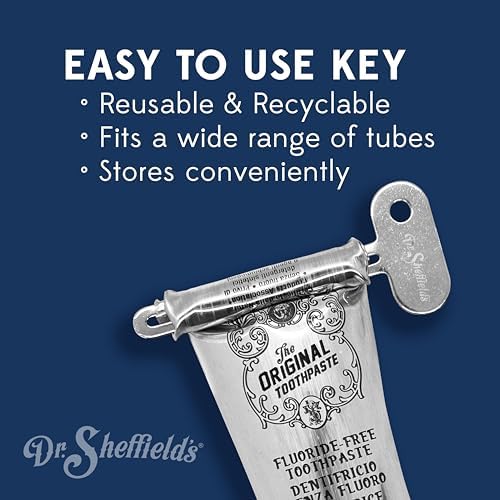 Dr. Sheffield's Tube Key I Designed to effortlessly roll up Your Toothpaste Tubes, ensuring You Never Waste a Single Drop.