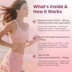 VELOTO High Strength Beet Root Extract 50:1 – 180mg per Capsule with Vitamin B12 1000mcg, Nitric Oxide & Antioxidant Support, Daily Energy & Endurance Support, Vegan, Non-GMO, 120 Veg Capsules
