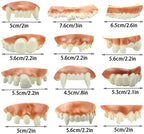 Marrywindix 12 Pieces Gnarly Teeth Gag Teeth Ugly Fake Teeth Vampire Denture Teeth for Halloween Costume Party Favors Photos Props (12 Styles)