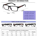 3 Pack Progressive Multifocus Reading Glasses for Women Men Blue Light Blocking Spring Hinges Computer Readers (Mix Color, 3.00, multiplier_x)