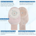 One Piece Colostomy Bags, 10 PCS Drainable Pouches with Clamp Closure, Ostomy Supplies for Ileostomy Urostomy Stoma Care, Cut to Fit Max 20-60mm Film Lining
