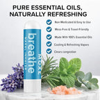 MOXE Breathe | Himalayan Salt Inhaler | Help Clear Congestion, Boost Focus and Improve Breathing | Natural Aromatherapy | Peppermint, Lavender and Tee Tree Essential Oil (1 Pack)…
