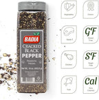 Badia Cracked Black Pepper, 16 oz – Gourmet Peppercorn Seasoning for Steaks, Grilling & Everyday Cooking