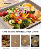 Katbite Air Fryer Disposable Paper Liners 100 Pcs, 9x11 Inch, Oil Resistant & Easy Clean, Non-stick Rectangular Paper Sheets Basket Liner for Toaster Oven Xl Air Fryer