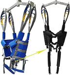 Patient Lift Sling Medical Aid Standing Transfer Belt Walking Strap Heavy Duty Carrier Fold Up Full Body Get Up Sit to Stand Assist for Elderly Senior AnyBack Blue