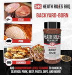 Heath Riles BBQ Rub - Beef Seasoning, Champion Pitmaster Recipe, Legendary Rubs For Smoking & Grilling, 80+ BBQ Championships, 11 oz.