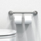 ADA Compliant Grab Bar with Toilet Paper Holder (2 Mega Rolls), 500lbs Weight Support, 1-1/4 x 16 inch for Stud Mount, Brushed Nickel