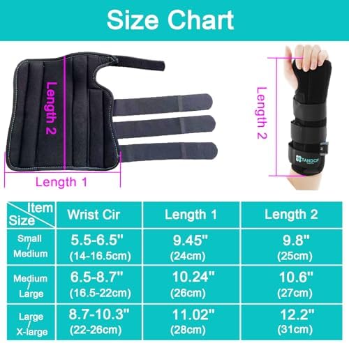 Unisex Forearm and Wrist Support Splint Brace Double Fixation Wrist Brace for Carpal Tunnel, Adjustable Night Time Forearm Immobilizer Brace Splints,9.8 inch (25cm) length(RH/S)