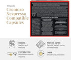 Caffe Vergnano 1882 Medium Roast Espresso Original Line Machine Compatible Capsules, Arabica Robusta Espresso Coffee, Italian Coffee For Nespresso Coffee Machines, Intensity 6/10, Cremoso, 50 Ct