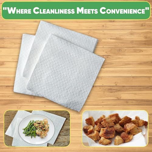 Pantryware Essentials Paper Lunch Napkins. 500 Count Lunch Napkins 1 Ply, White. 12 x 12