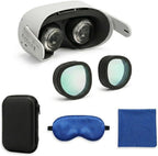 Merryhome(1 Pack) VR Lens Protector, Blue Light Glasses, for Quest 3S/ Quest 2 Accessory, Not for Quest 3, Lens Replacement, Anti-Glare, Dust, Easy to Install-Black