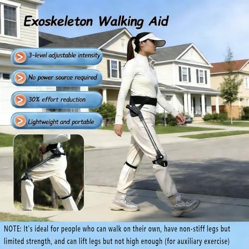Bionic Body Power Walking Aid, Wearable Robotic Bionic Exoskeleton Walking Assist, Stroke Hemiplegia Bionic Body Power Walking Aid for Lower Limb Rehabilitation Trainer(Rightleg,Large)