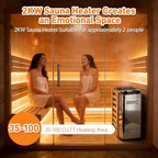 Sauna Heater 110V,2KW Electric Sauna Heater,Dry Sauna Heater&Sauna Heater Features Smart Timer&Temperature Control,110V Electric Sauna Heater For Spaces Ranging From 35-100 Cubic Feet-Instant Heating