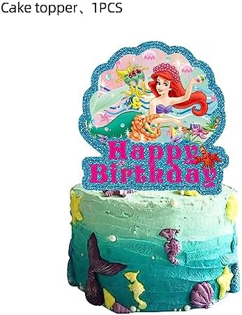 25pcs mermaid Cake Toppers Cupcake Toppers Cake Decorations,mermaid Birthday Party Supplies Decorations (3)
