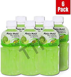 Mogu Mogu Juice with Nata De Coco, Melon Flavored, 6 Pack