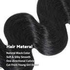 15A Raw Indian Human Hair Bundles Body Wave Bundles Human Hair,Triple Lifespan Virgin Remy Hair,No Tangle Shedding,Keep Texture Silky Soft After Multiple Washes (3 Bundles Natural Black, 20 22 24)