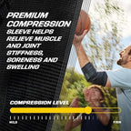 FUTURO Premium Compression Elbow Sleeve, with Wrap-Around Strap and Two Gel Pressure Pads, for Mild Tendonitis, Golfer’s Elbow, Tennis Elbow, Swelling, Sprains, and Strains, S/M