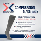 Garment Liner, Unisex, Light Foot-to-Ankle Compression, Tan & Grey, Small - XXLarge, 1 2 4 Undersocks/Pack