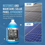 Solar Panel Cleaner 1 Gallon (Makes 512 G) - Super Concentrated Cleaning Solution for Glass, Metal, Wood & Plastic - Remove Oil, Fingerprint & Water Spots - Multipurpose Solar Panel Cleaning