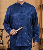 Kung Fu Uniform for Men Shirt Suit Chinese Traditional Tang Hanfu Martial Arts Wing Chun Tai Chi Training Cloth Pants