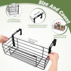 Youyole Railing Hanging Planter Holders, Adjustable Balcony Flower Pot Rack Stand, Expands 14"-27" Iron Hanger Hooks Fit Almost Any Balcony, Fence or Deck Railing up to 6" Wide(Black)