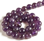 45pcs 8mm Amethyst Beads Natural Gemstone Beads Round Loose Beads for Jewelry Making