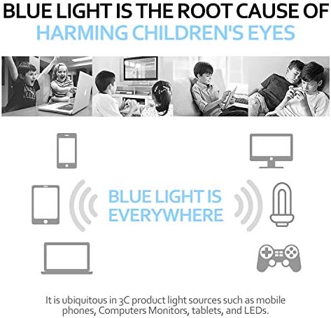 Blue Light Glasses for Kids Girls Boys with Cute Car Case, UV400 Protection, Anti Blue Ray Age3-12