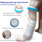 Tideshake - 100% Waterproof Leg Cast Cover for Showering, Reusable Adult Short Leg Cast Protector, Cast Covers for Shower Leg, Cast Bag for Shower, Cast Cover for Showering Foot