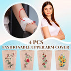 Vabean 4 Pcs PICC Line Cover Sleeve PICC Upper Arm Cover Soft Breathable Elastic Line Sleeve for Women Men Adult(X- Large,Nude Color)