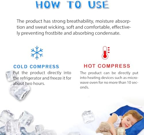 Cooling Pad Mat for Pillow - Cold Injuries Relief, Perfect for Night Sweats, Migraines, Fevers, Hot Flashes - Reusable (Blue)