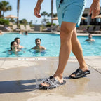 FINLEEO Shower Sandals with Drainage Holes - Quick Drying Bathroom & Gym Slippers for Men and Women
