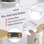 Wire Shelf Label Holders Compatible with Metro 1-1/4in Shelves, ELEMGULY 30 Pack 3in Lx1.4in H Plastic Wire Shelf Label Clips with Label Paper Removable Wire Rack Label Holder Display Clip