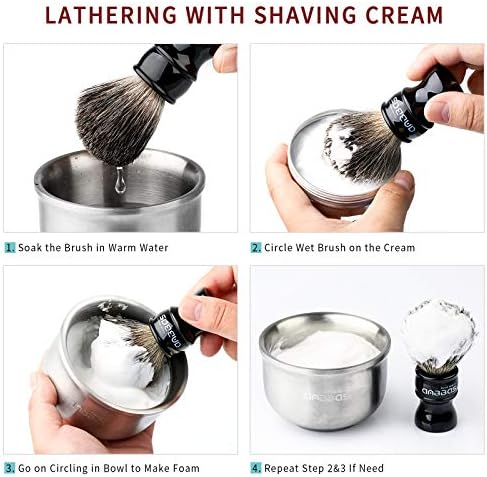 Anbbas 150g Shaving Cream Body Cream for Men Women Wet Shave Latheing,Sensitive Skin,Sandalwood Shea Nut Essential Oil