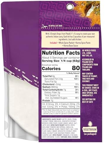 Patak's Korma Curry Sauce Kits 3-Step, 11.1 Oz