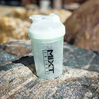 MIXT Energy Shaker Bottle, 16 oz. Shaker Bottle, BPA Free & Lid Mixing Technology (16 oz, Glow in the Dark)
