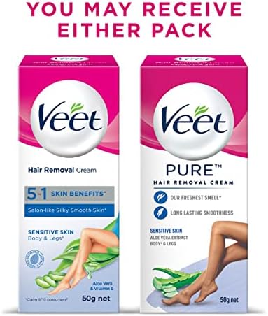 Veet Silk & Fresh Hair Removal Cream, Sensitive Skin - 50 g