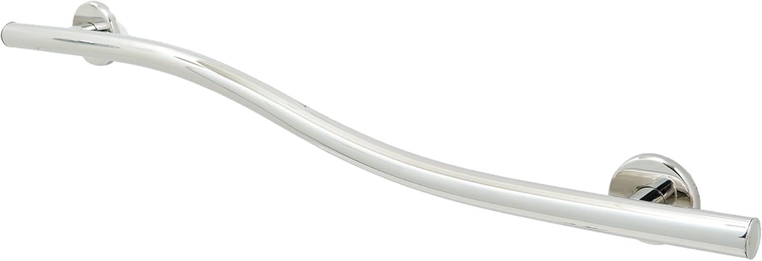 Decorative Grab Bar for Shower Bathtub - Stair Bed Toilet Home / Stand Assist & Safety Handrail / 304 Stainless Steel / Right / Polished Chrome / 36"