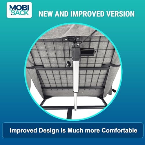 Electric Lifting Backrest for Bed by Mobi-Back, Medical Back Pillow with Electric Pump System, Used by Pregnant Women, Elderly for Sit-Up in Bed - Gen 2.