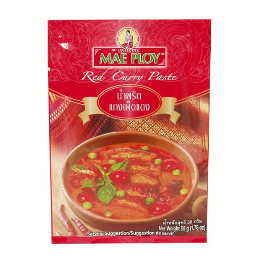 Mae Ploy, Red Curry Paste, 50 g (Pack of 4 pieces)/8y KK