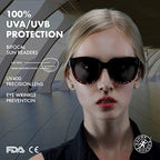 SAMBA SHADES Bifocal Sunglasses for Women Oversized Built In Reading Lenses- Round Readers Under the Sun