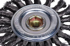 Century Drill & Tool 76048 4" Coarse Knot Wire Wheel, M10 X 1.25 Arbor, 20,000 RPM Max - Heavy-Duty Cleaning & Surface Prep on Concrete & Metal