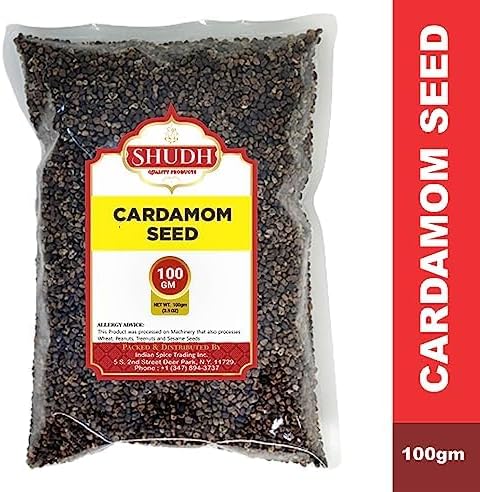 SHUDH Cardamom Seeds 100 Gram | All Natural | Vegan | Gluten Friendly | NON-GMO | Product of India