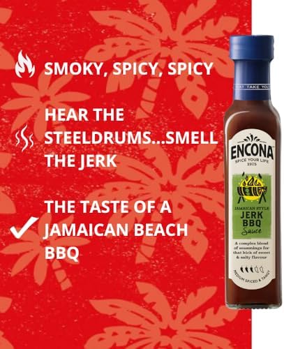 Encona Jamaican Jerk BBQ Sauce 142 ml (Pack of 6)