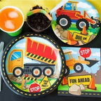 Multicolored Construction Party Beverage Napkins, 16-Pack - Perfect for Kids' Birthdays & Building-Themed Bash & Events
