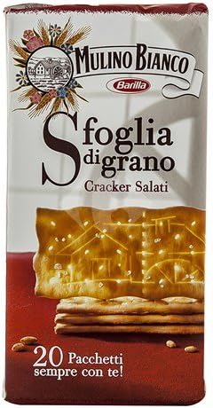 Mulino Bianco: "Sfoglia di Grano" Salted Crackers - 17.63 Oz (500g) Pack of 2 [ Italian Import ]