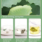 Plant Gift 50 Cups Lotus Leaf Tea Bag (荷叶茶 HE LIAN CHA) 5.29oz (3g*50bags/150g) Natural Mixed Herbal Combination of Floral Tea