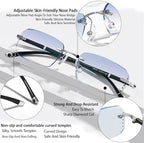 Presbyopia Glasses Color-Changing Vision Glasses Anti-Blue Light Self Adjusting Reading for Seniors Women Men