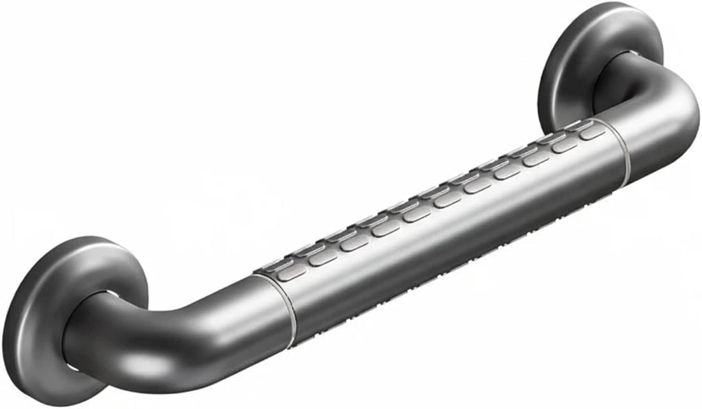 Shower Grab Bar 16" / 24" Stainless Steel Anti-Slip Glow-in-the-Dark Handrail, Heavy Duty Safety Support for Bathroom, Toilet & Seniors, Matte Gun Gray (24")