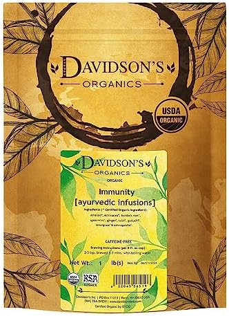 Davidson's Organics, Ayurvedic Infusions, Immunity, Loose Leaf Tea, 16-Ounce Bag