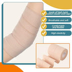 4 Rolls Elastic Tape Adhesive Elastic Tape Self Adhesive Bandage Wrap Flexible Stretch Bandages for Sports Support, Joint Protection & Pet Caring, 5 Yard(3 Inch in Width)